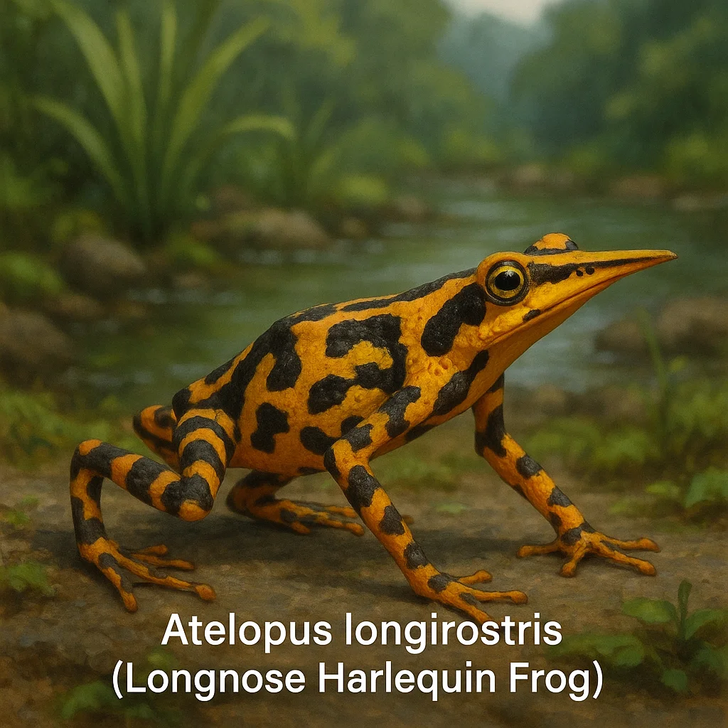 Atelopus longirostris (Longnose Harlequin Frog)